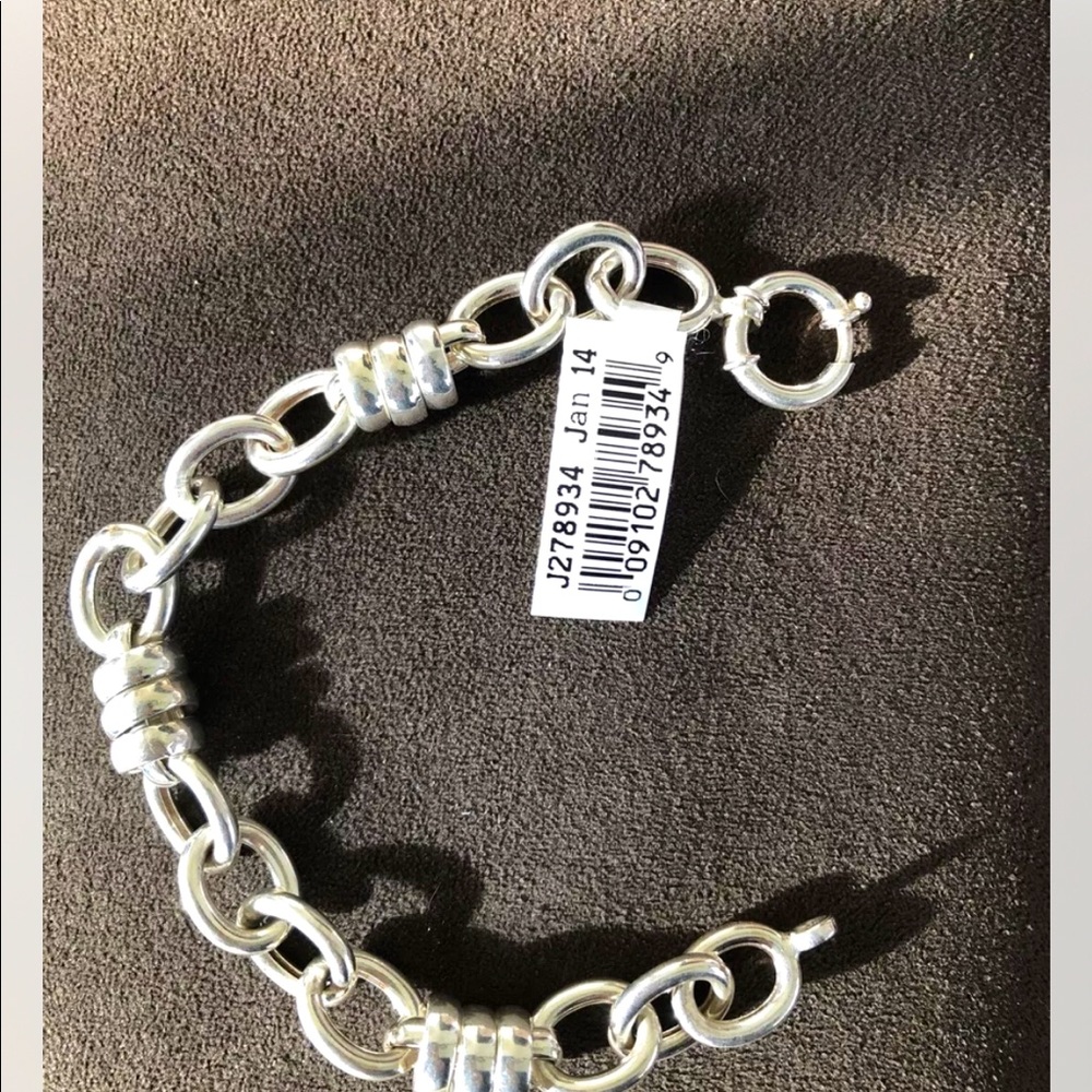 Sterling 7-1/4" Bold Polished Status Link Bracelet, 15.2g